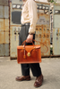 Leather Business Travel Shoulder Bag