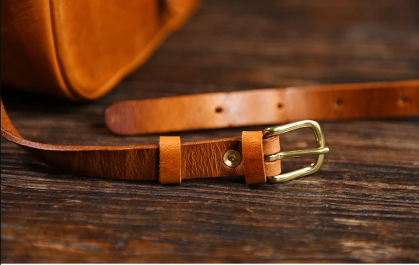 Small Brown Leather Crossbody Messenger Bag for Men