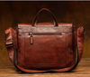 Retro Handmade Brown Leather Crossbody Bag
