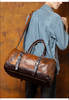 Handmade Brown Leather Travel Duffle, Gym & Overnight Bag