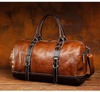 Handmade Brown Leather Travel Duffle, Gym & Overnight Bag