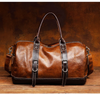 Handmade Brown Leather Travel Duffle, Gym & Overnight Bag