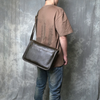 Genuine Leather Crossbody Men's Messenger Bag for Office