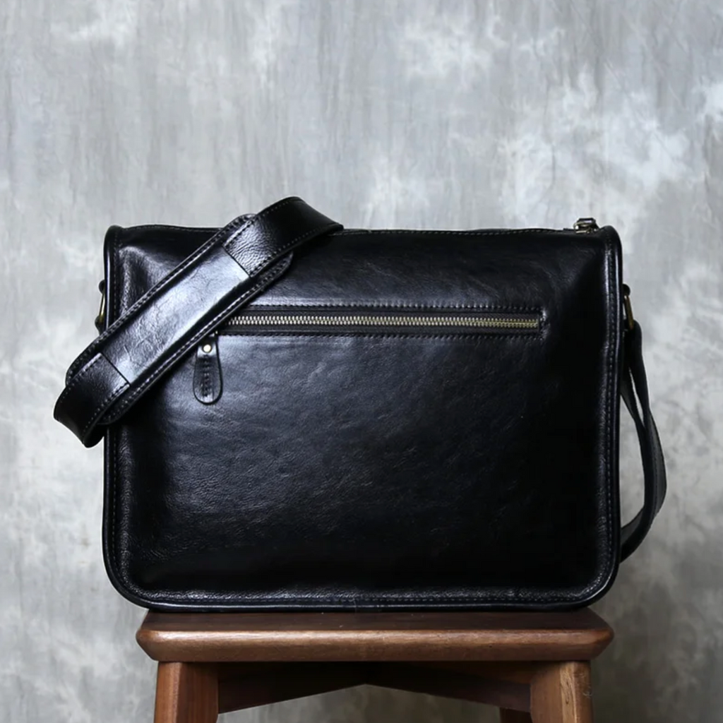 Genuine Leather Crossbody Men's Messenger Bag for Office