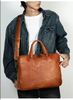 Business Leather Briefcase Men’s Shoulder Laptop Bag