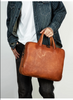 Business Leather Briefcase Men’s Shoulder Laptop Bag