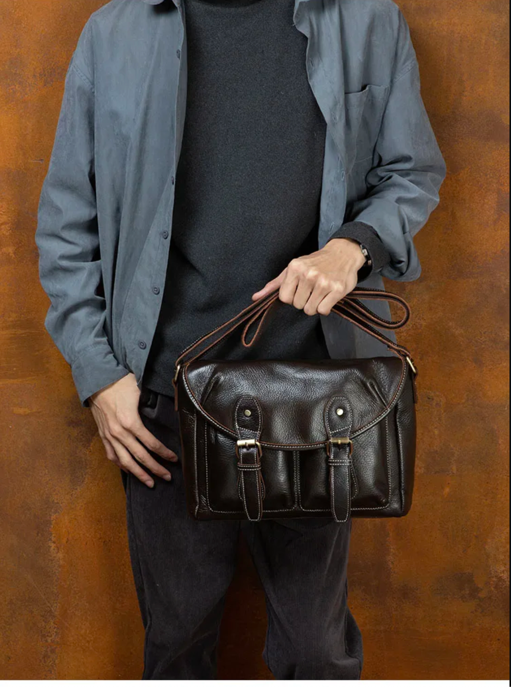 Small Brown Crossbody, Chest, Sling & Satchel Leather Bag
