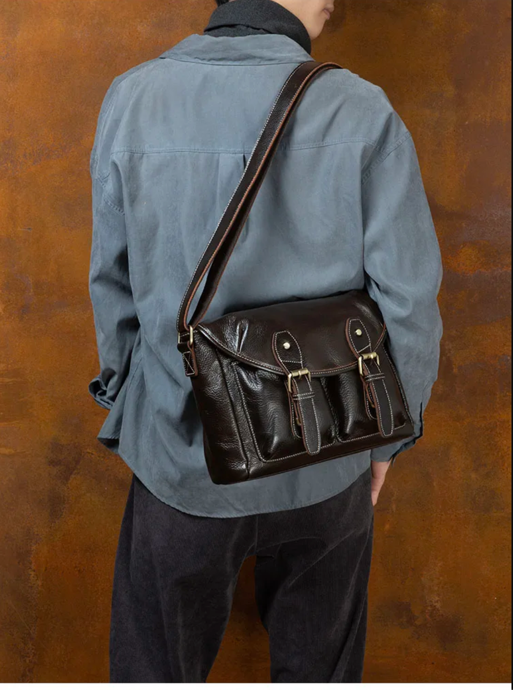 Small Brown Crossbody, Chest, Sling & Satchel Leather Bag