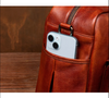 Genuine Leather Business Travel Briefcase Laptop Bag 17 Inch
