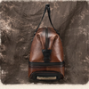 Retro Leather Wheeled Trolley Travel Bag Large Capacity