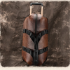 Retro Leather Wheeled Trolley Travel Bag Large Capacity