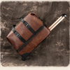 Retro Leather Wheeled Trolley Travel Bag Large Capacity