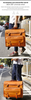 Genuine Leather Trolley Suitcase 20 Inch Cowhide Carry-On Luggage