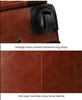 Genuine Leather Spinner Luggage Suitcase for Travel & Business