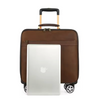 Genuine Leather Trolley Suitcase with Spinner Wheels