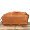 Brown Genuine Leather Overnight Duffle Bag Travel Carry On