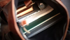 Men's Genuine Cowhide Leather Laptop Roll Top Rucksack