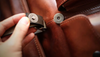 Men's Genuine Cowhide Leather Laptop Roll Top Rucksack