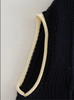 Women’s Black Knit Backless Sleeveless Cropped Sweater Vest