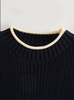 Women’s Black Knit Backless Sleeveless Cropped Sweater Vest
