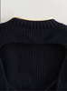 Women’s Black Knit Backless Sleeveless Cropped Sweater Vest