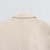 Beige Oversized Blazer Jacket Women Loose Fit Casual Office Wear