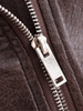 Brown Cropped Faux Leather Biker Jacket with Belt for Women