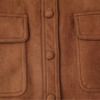 Brown Women’s Faux Suede Shacket Cropped