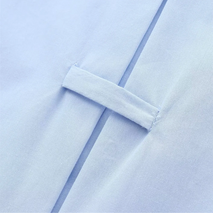 Women’s Light Blue Oversized Wide Sleeve Poplin Shirt