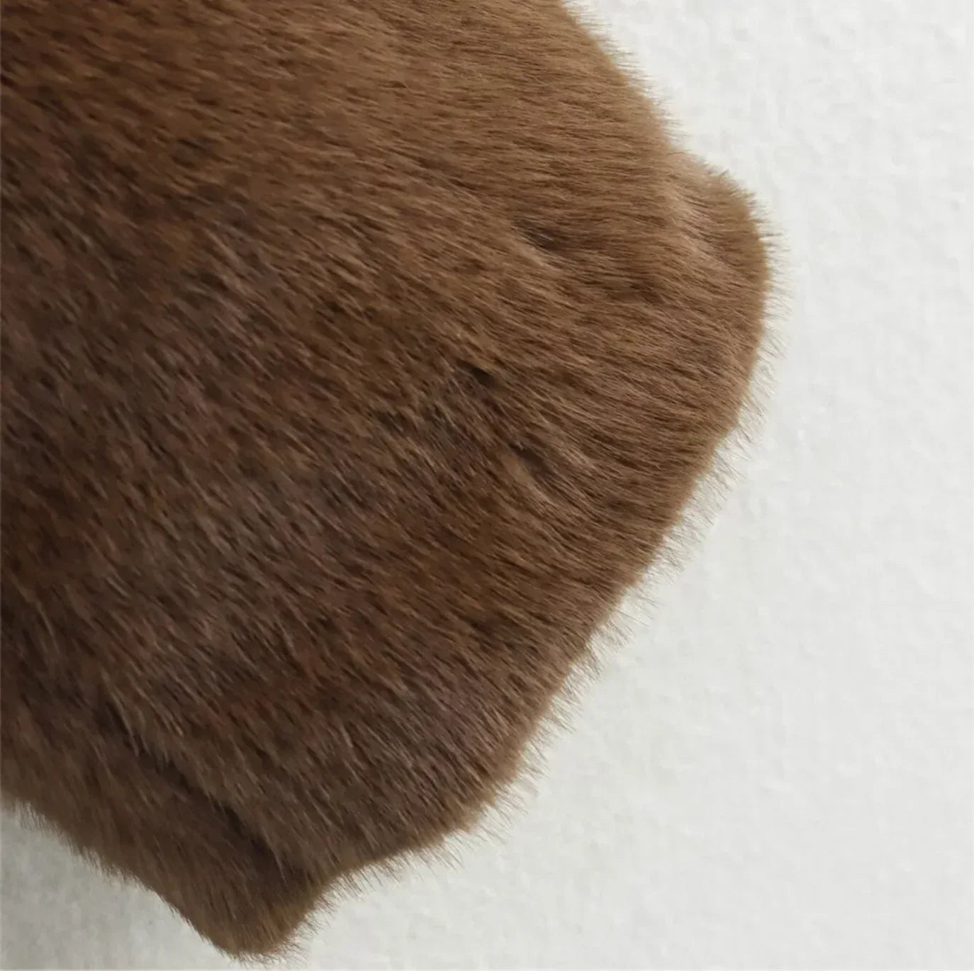 Brown Faux Fur Jacket for Women Cropped Coat
