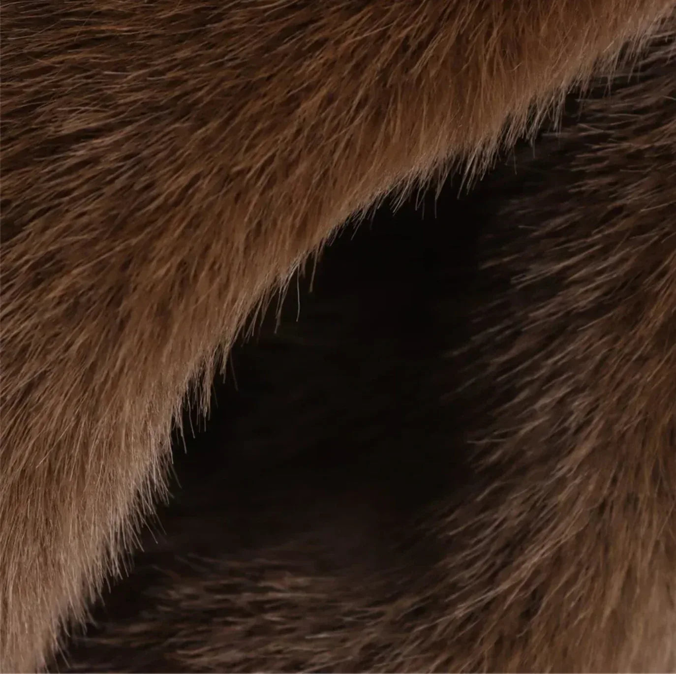 Brown Faux Fur Jacket for Women Cropped Coat
