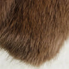 Brown Faux Fur Jacket for Women Cropped Coat