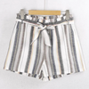 Women High Waisted Striped Cotton Summer Shorts