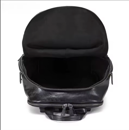 Men’s Leather Backpack with Trolley Sleeve