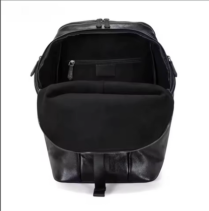 Men’s Leather Backpack with Trolley Sleeve