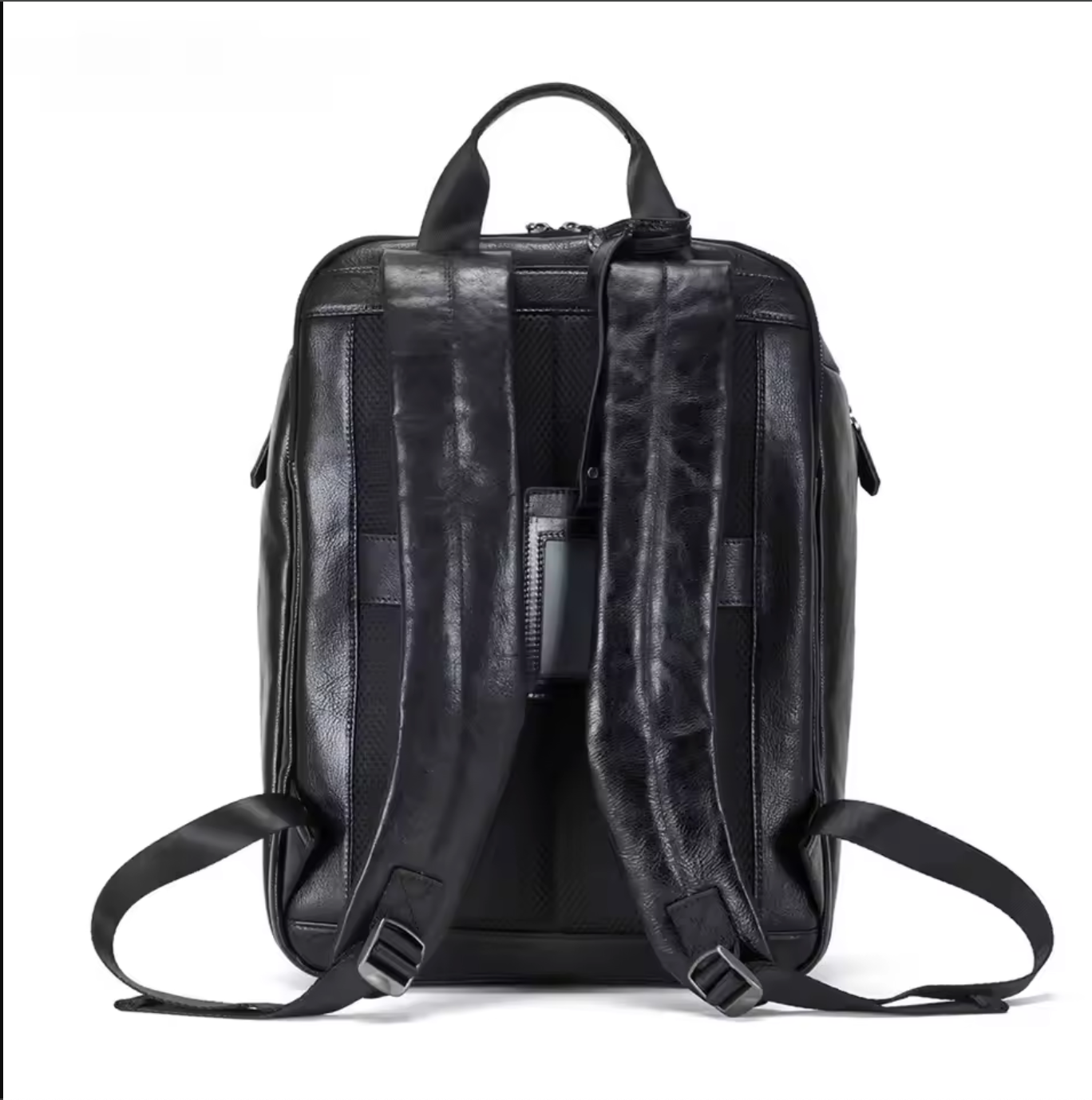 Men’s Leather Backpack with Trolley Sleeve