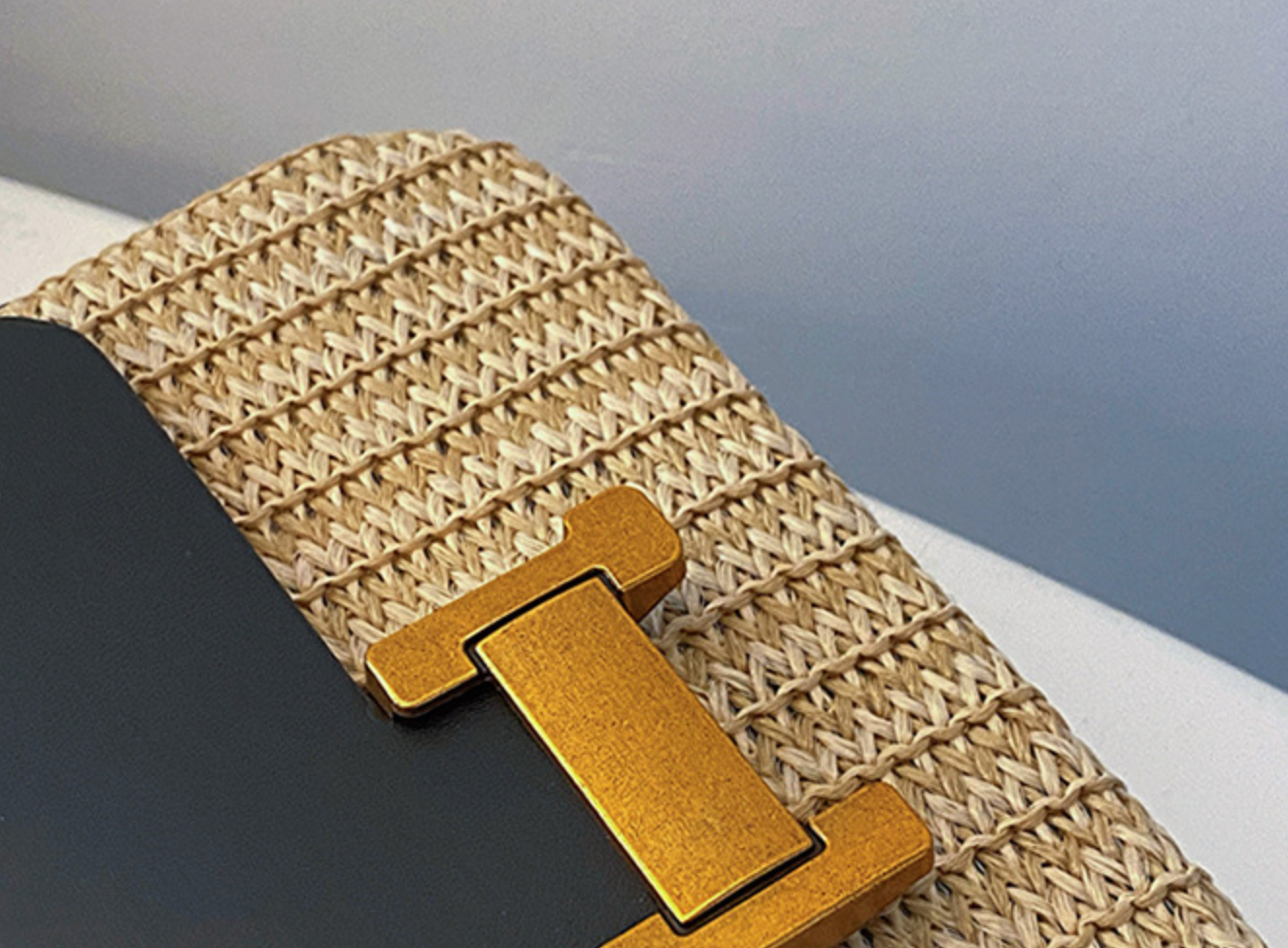 Leather Flap Straw Purses For Summer