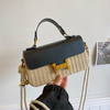 Leather Flap Straw Purses For Summer