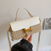 Leather Flap Straw Purses For Summer