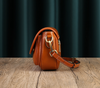 Real Leather Shoulder Crossbody Bag With Zipper Compartments