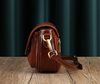Real Leather Shoulder Crossbody Bag With Zipper Compartments
