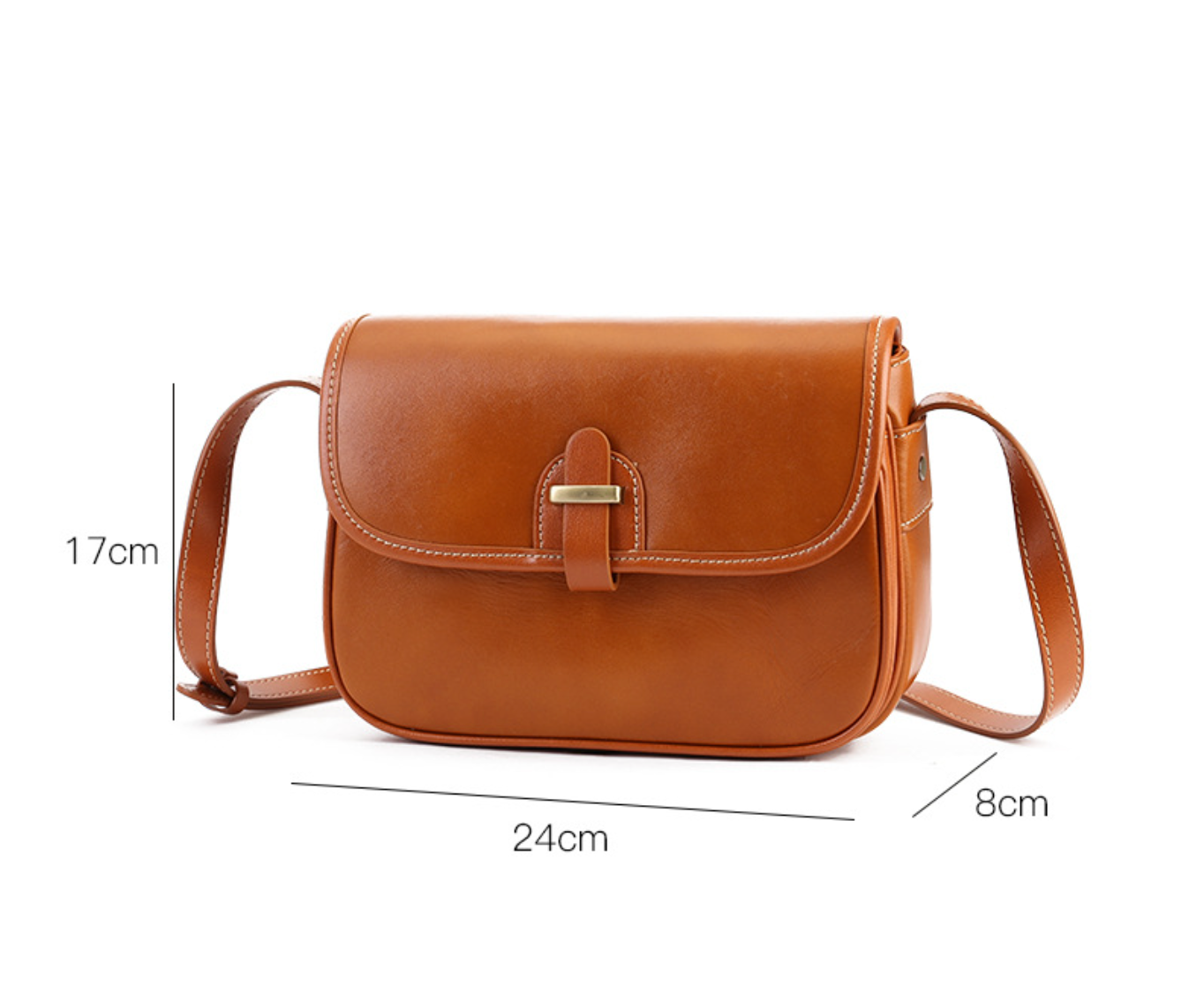 Retro Small Leather Messenger Shoulder Purse