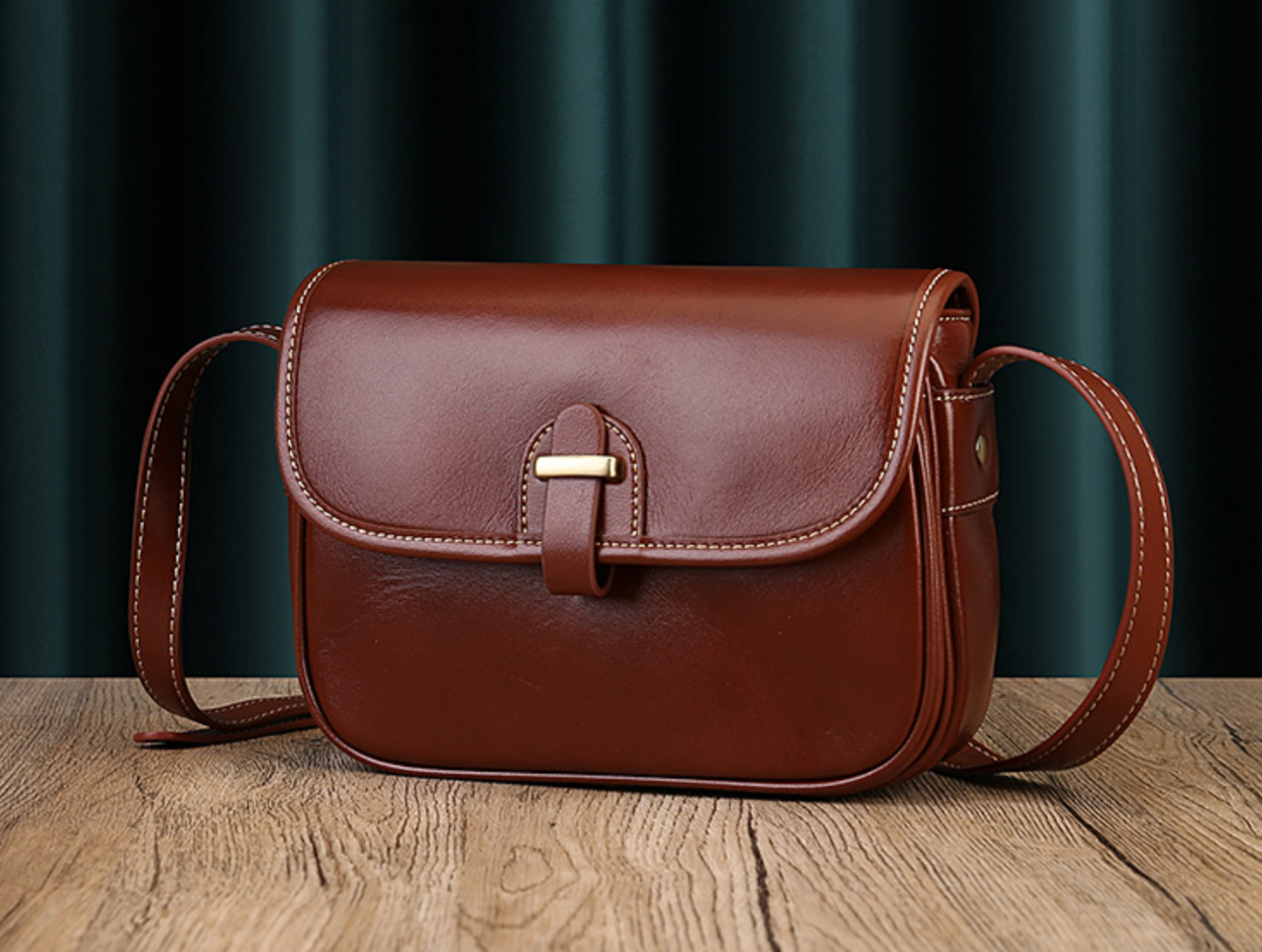Retro Small Leather Messenger Shoulder Purse