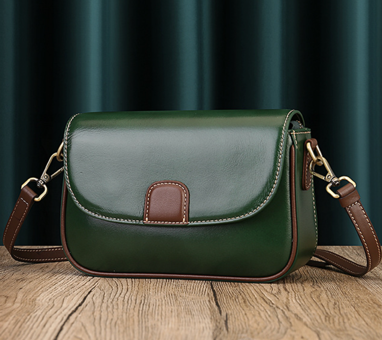 Women Retro Small Square Crossbody Messenger Purse