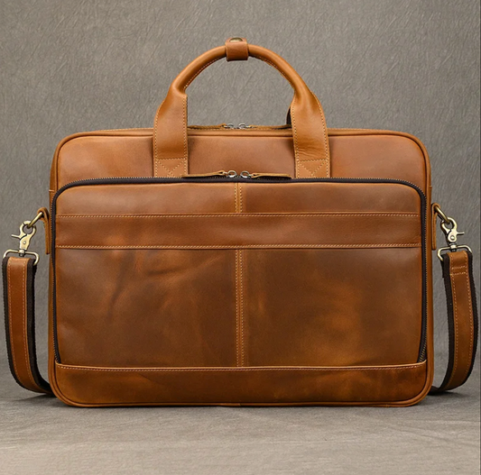 Men’s Genuine Leather Laptop Briefcase Bag