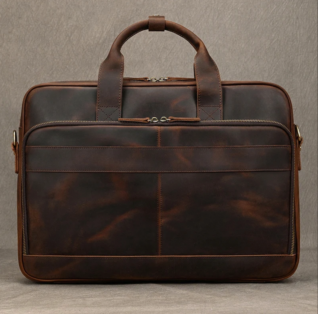 Men’s Real Leather Laptop Bag Briefcase