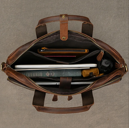 Men’s Real Leather Laptop Bag Briefcase