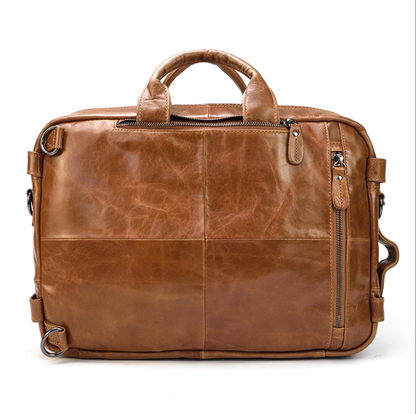 Men’s Genuine Leather Office Bag Briefcase Backpack