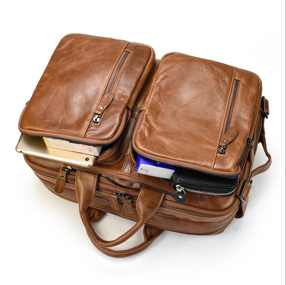 Men’s Genuine Leather Office Bag Briefcase Backpack
