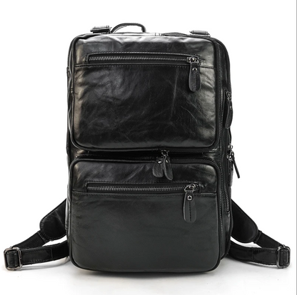 Leather Office Bag Business Briefcase & Backpack Convertible